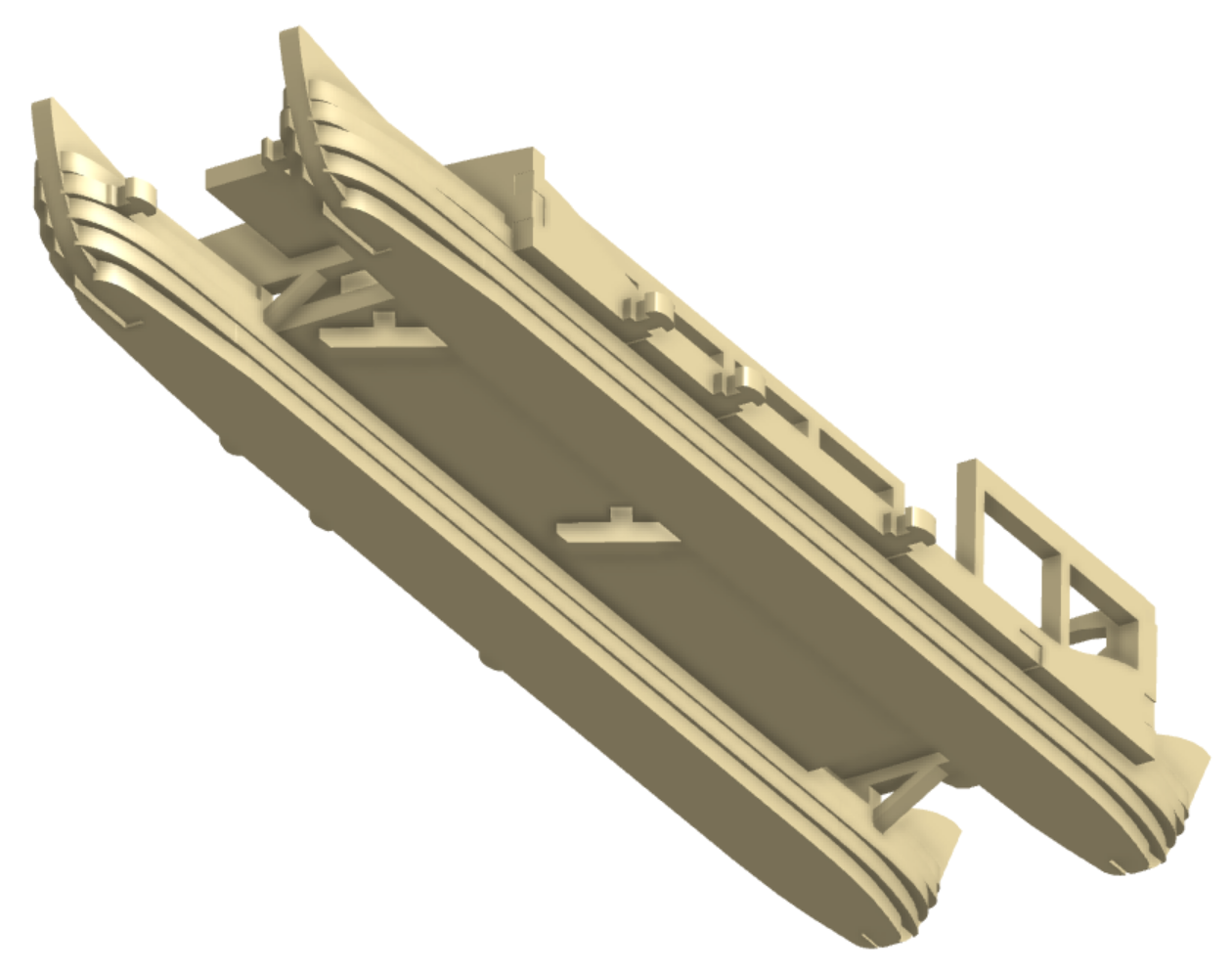 attaching hull layers 3, 2, and 1