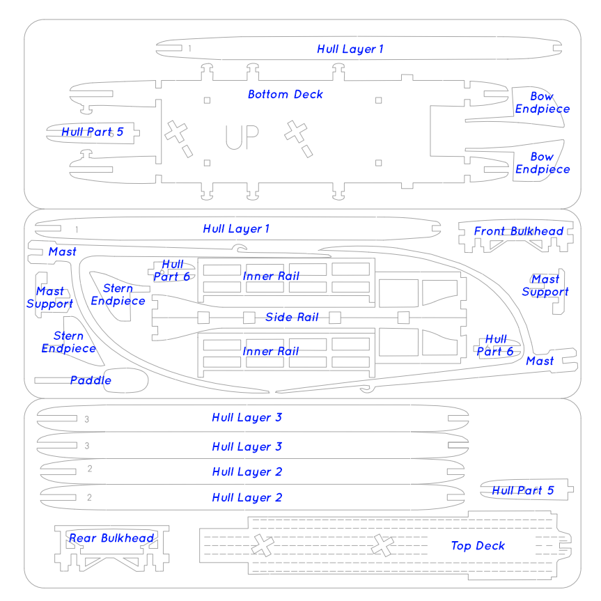 parts map for model canoe